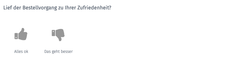 Customer Effort Score Like & Dislike Fragetyp