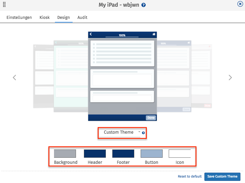 Benutzerdefinierte Designvorlagen