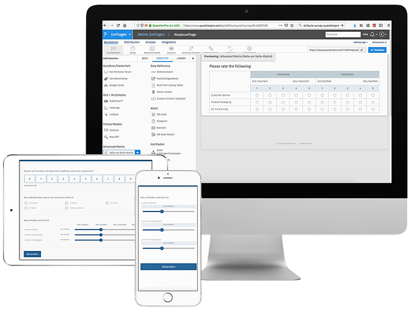 Mit der Umfrage-Software QuestionPro Umfragen schnell und einfach erstellen