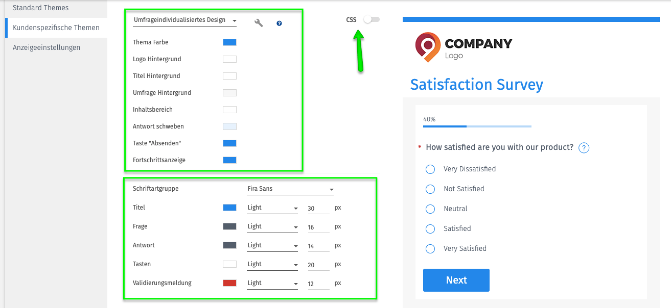 Die beste Umfrage-Software läßt Sie Fragebögen individuell erstellen und anpasen