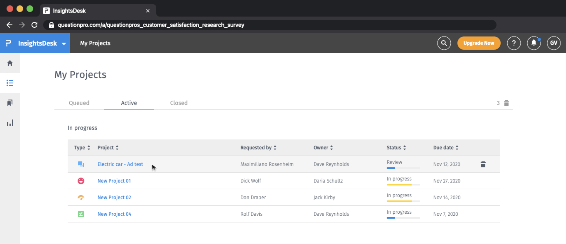 Integriertes Projektmanagement Tool für Marktforschung und Experience Management