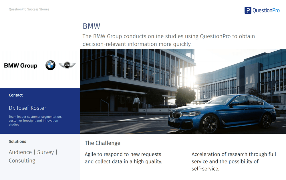 BMW Study Market research