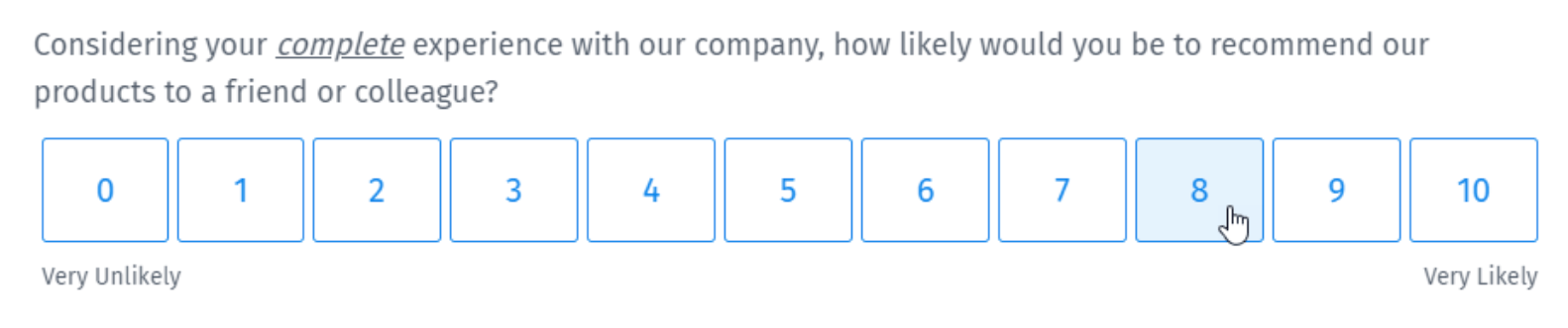 Net Promoter Score Frage